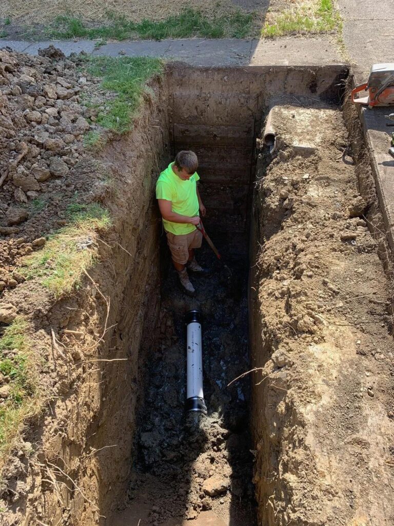 Drain & Sewer Line Repair Experts at work from DFW Plumbing Repair